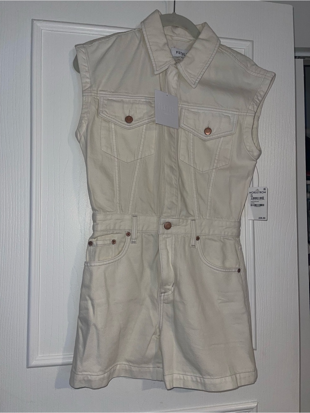Pistola Cream Denim One-Piece XS